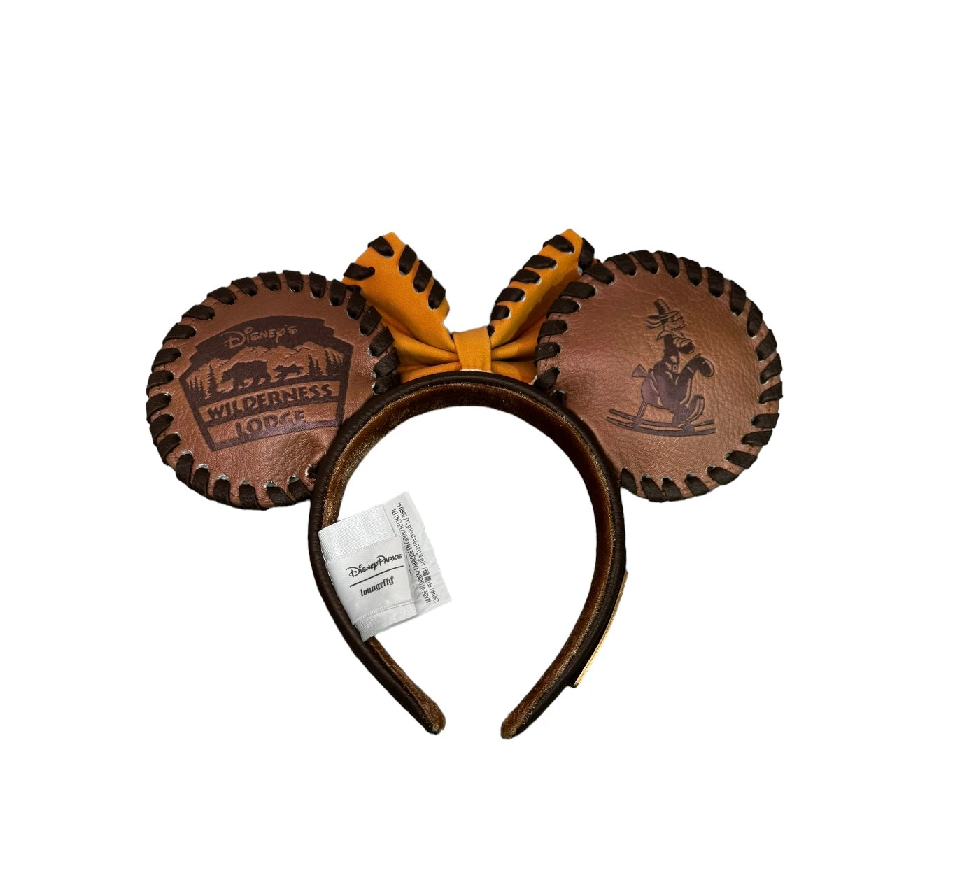 Disney Wilderness Resort Lodge Mickey Donald Embossed Loungefly Ear Headband 2 Disney Wilderness Resort Lodge Mickey Donald Embossed Loungefly Ear Headband - Image 2