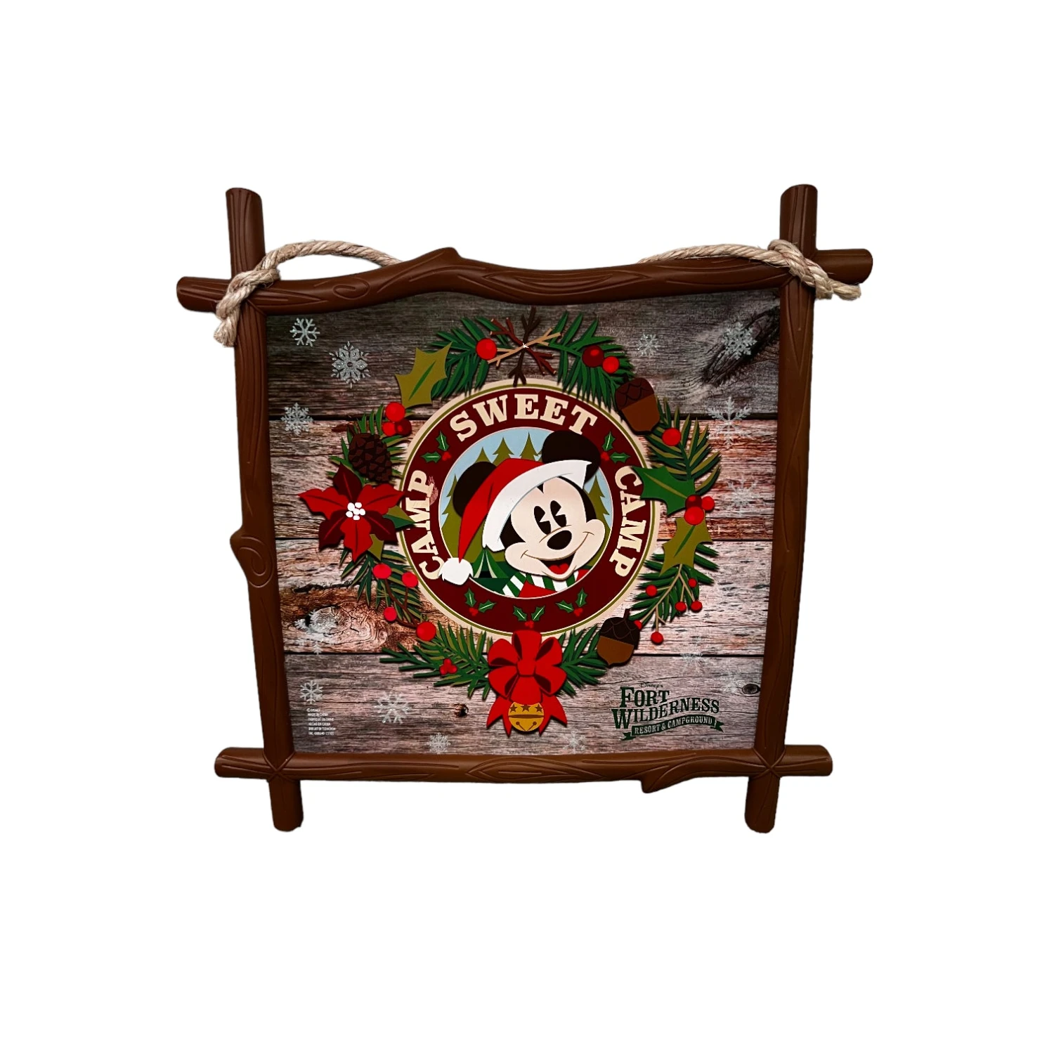 Disney Fort Wilderness Camping Mickey Reversible Hanging Sign 2 Disney Fort Wilderness Camping Mickey Reversible Hanging Sign - Image 2