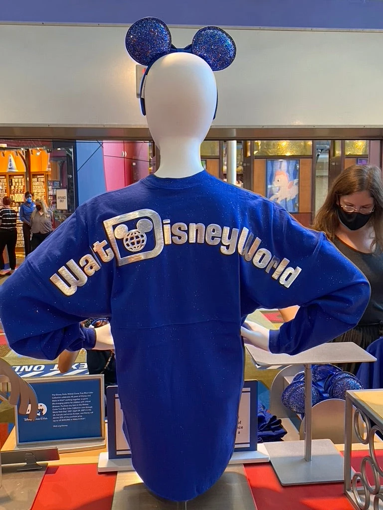 Walt Disney World Wishes Come True Blue Sparkle Spirit Jersey 2 Walt Disney World Wishes Come True Blue Sparkle Spirit Jersey - Image 2