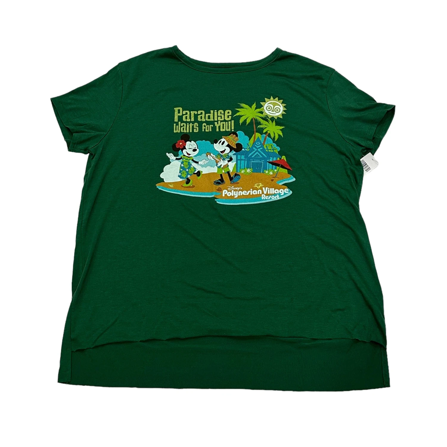 Disney Polynesian Village Resort Mickey & Minnie Glitter Ladies Shirt 1 Disney Polynesian Village Resort Mickey & Minnie Glitter Ladies Shirt