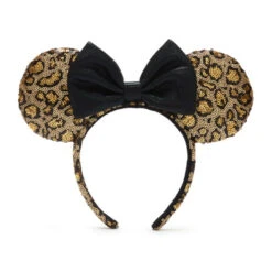 Disney Animal Kingdom Sequin Leopard Minnie Ear Headband