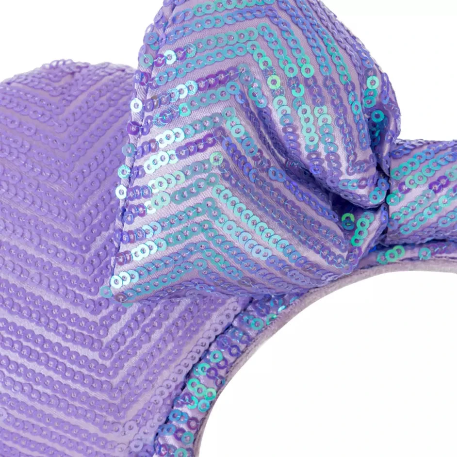 Disney Minnie Mouse Sequin Ear Headband For Adults – Lavender 2 Disney Minnie Mouse Sequin Ear Headband For Adults – Lavender - Image 2