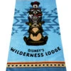 Disney Wilderness Lodge Mickey, Goofy, Humphrey Totem Beach Towel 2023 Blue