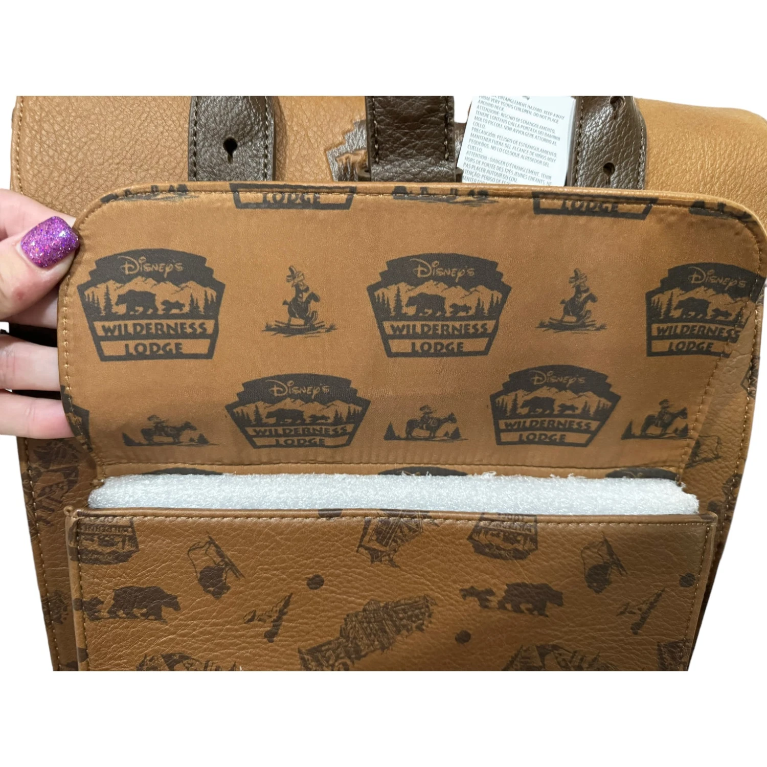 Disney Wilderness Lodge Resort Embossed Mickey Donald Loungefly Backpack 2 Disney Wilderness Lodge Resort Embossed Mickey Donald Loungefly Backpack - Image 2