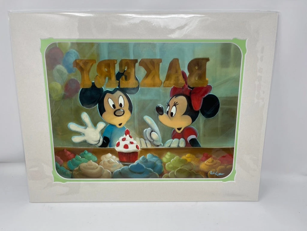 Disney “Baking Them Crazy” Mickey/Minnie 14x18” Matted Print SIGNED Rob Kaz 1 Disney “Baking Them Crazy” Mickey/Minnie 14x18” Matted Print SIGNED Rob Kaz