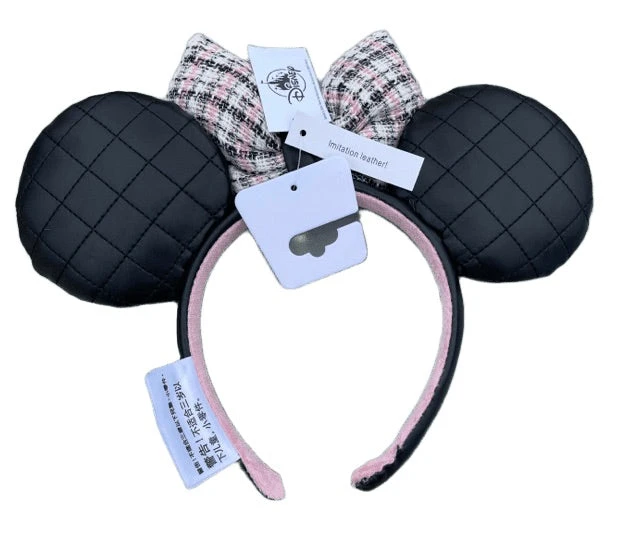 Disney Parks Minnie Mouse Ear Headband With Bow – Tweed & Pearl Channel Inspired 2 Disney Parks Minnie Mouse Ear Headband With Bow – Tweed & Pearl Channel Inspired - Image 2