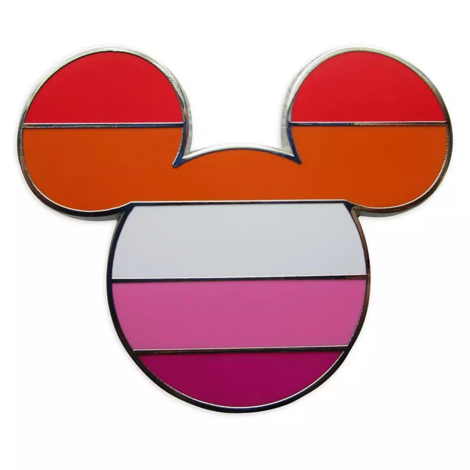 Disney Pride Collection Mickey Mouse Icon Pin – Lesbian Flag 1 Disney Pride Collection Mickey Mouse Icon Pin – Lesbian Flag