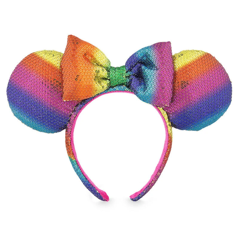 Disney Rainbow Sequin Minnie Ear Headband 1 Disney Rainbow Sequin Minnie Ear Headband