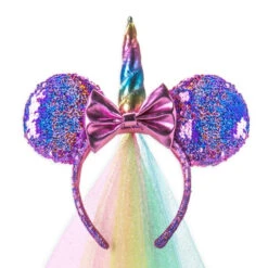 Disney Minnie Mouse Unicorn Holographic Sequin Ear Headband -Disney 7505057373236 1