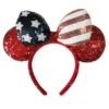 Disney Minnie Mouse Americana Sequined Ear Headband With Bow