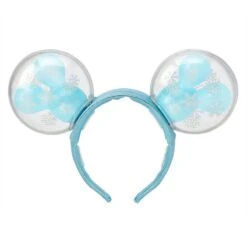 Disney Mickey Mouse Snowflake Balloon Light-Up Ears Headband For Adults