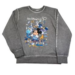Disney World 50th Anniversary Mickey Icons Kids Pullover Sweatshirt