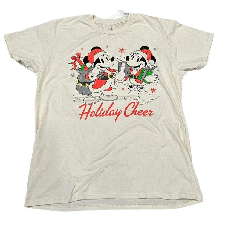 Disney Santa Mickey & Minnie Holiday Cheer Shirt 1 Disney Santa Mickey & Minnie Holiday Cheer Shirt