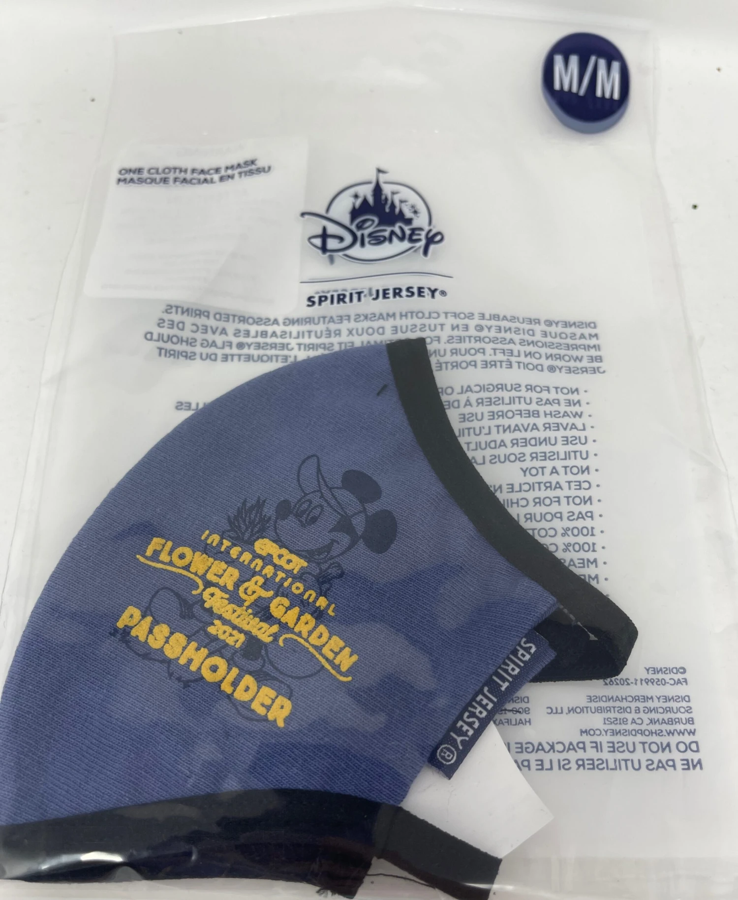 Disney Epcot 2021 Flower And Garden Festival Mickey Passholder Spirit Jersey Face Mask 1 Disney Epcot 2021 Flower And Garden Festival Mickey Passholder Spirit Jersey Face Mask