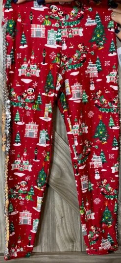 Disney Mickey Mouse And Friends Holiday Leggings For Girls