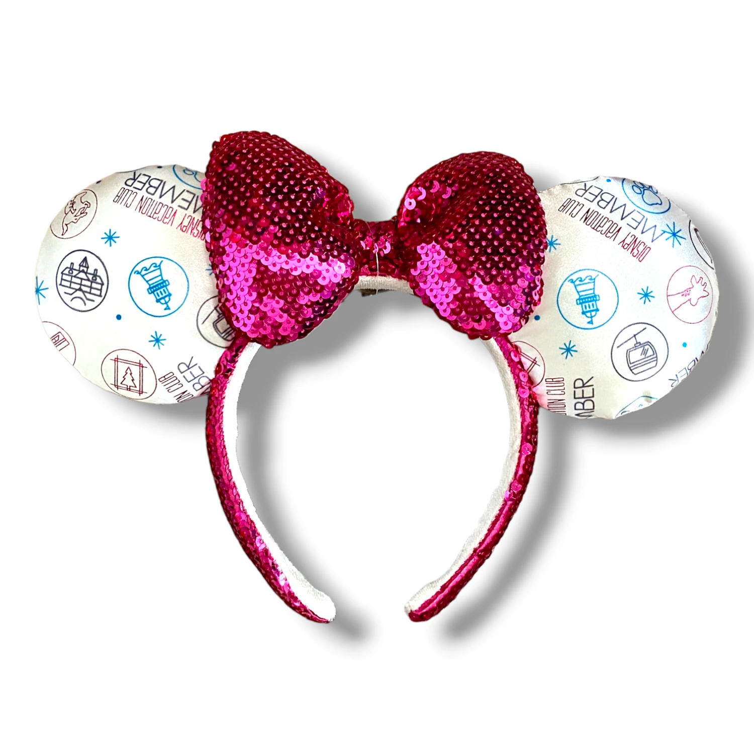 Disney Vacation Club DVC Minnie Sequin Bow Ear Headband