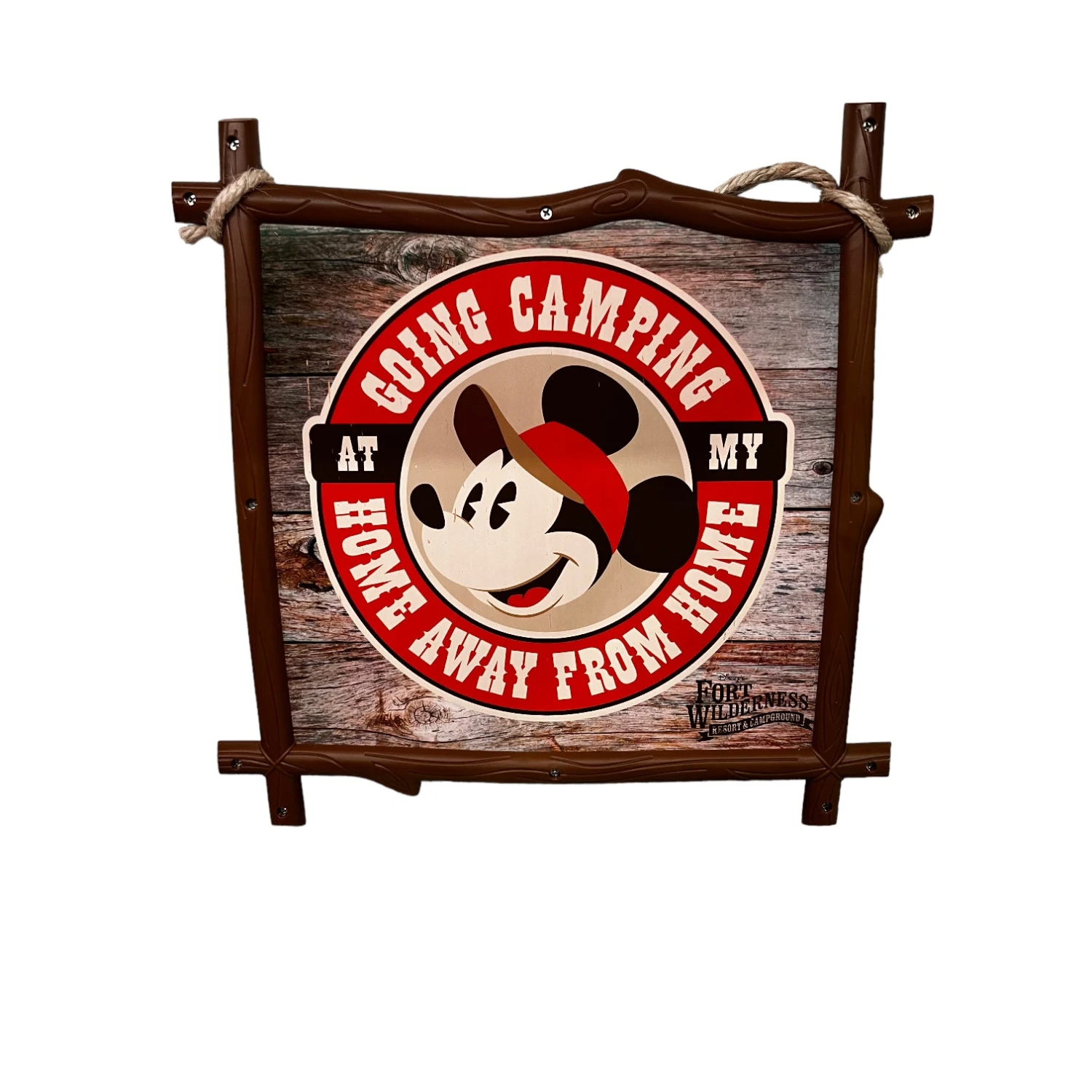 Disney Fort Wilderness Camping Mickey Reversible Hanging Sign 1 Disney Fort Wilderness Camping Mickey Reversible Hanging Sign