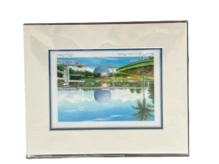 Disney “Epcot Spaceship Earth” By Larry Dotson 8x10" Matted Print
