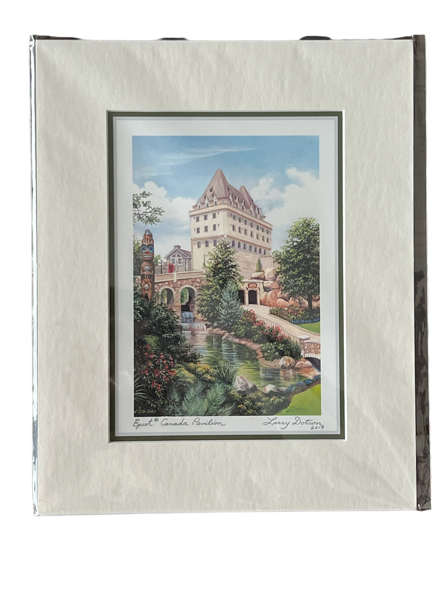 Disney “Epcot Canada Pavilion” 8x10" Matted Print By Larry Dotson 1 Disney “Epcot Canada Pavilion” 8x10" Matted Print By Larry Dotson