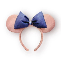 Disney Pink Corduroy Minnie Mouse Ear Headband For Adults