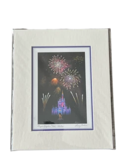 Disney “Magic Kingdom Park - Wishes” By Larry Dotson 8x10" Matted Print