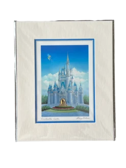 Disney Print “Cinderella Castle” By Larry Dotson 8x10” Matted Print