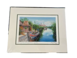 Disney Animal Kingdom Discovery River By Artist Larry Dotson 11X14" Matted Print