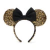 Disney Leopard Sequin Minnie Mouse Ear Headband For Adults