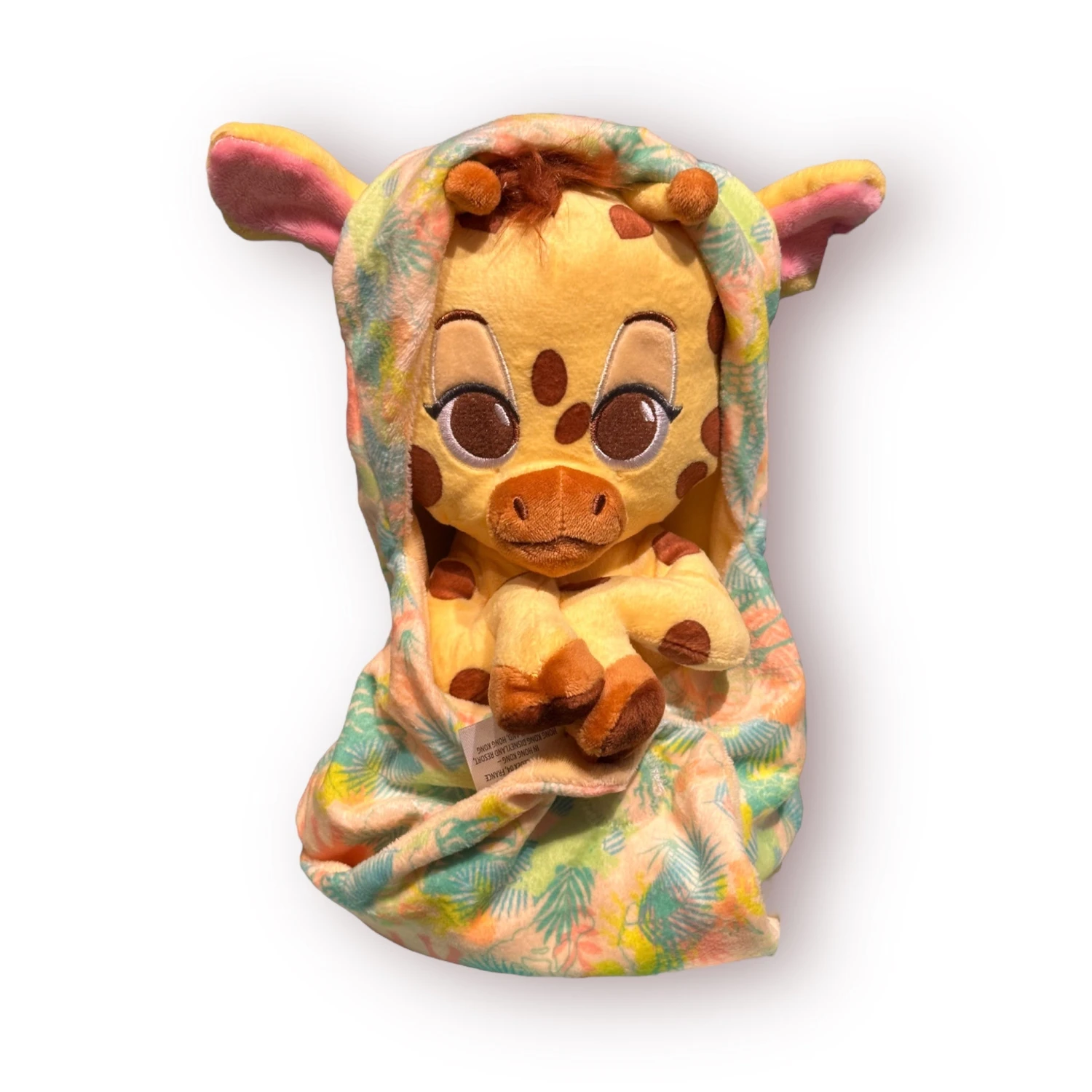 Disney Babies Giraffe Plush In Hooded Blanket Pouch 1 Disney Babies Giraffe Plush In Hooded Blanket Pouch