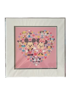Disney Cutie Couple 14x14" Matted Print By Jerrod Maruyama