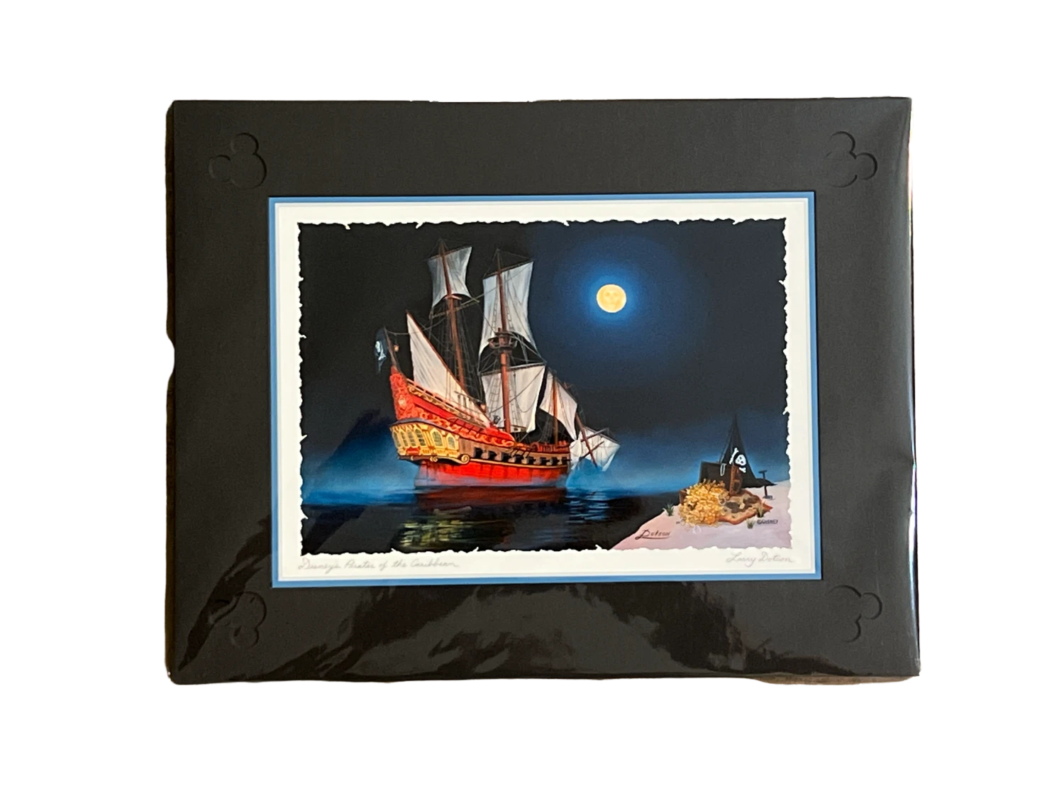Disney Print “Pirates Of The Caribbean” By Larry Dotson 11x14" Matted Print 1 Disney Print “Pirates Of The Caribbean” By Larry Dotson 11x14" Matted Print