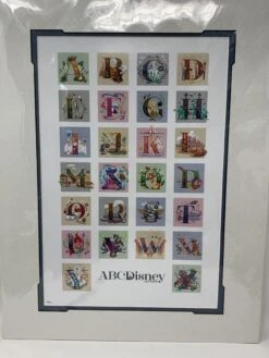 Disney ABC Disney Letters Alphabet 14x18” Matted Print