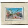 Disney Matted Print “Hollywood Boulevard” By Larry Dotson