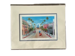 Disney Matted Print “Hollywood Boulevard” By Larry Dotson