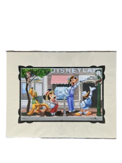 Disneyland “Dapper Dilemma” Matted Print By Daniel Killen Mickey, Goofy, Pluto