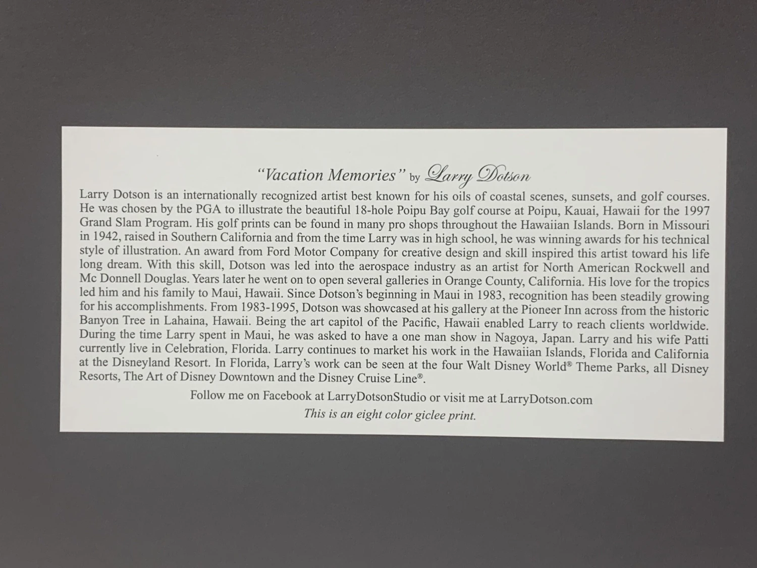 Disney Print “Hollywood Tower Hotel” By Larry Dotson 11x14" Matted Print 2 Disney Print “Hollywood Tower Hotel” By Larry Dotson 11x14" Matted Print - Image 2