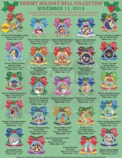 Disney 2019 Happy Holiday Resort Spinning Bell Pin-Limited Edition 750-3000