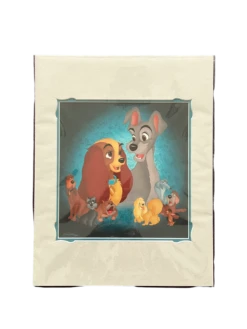 Disney "Lady And The Tramp 1955" By Don "Ducky" Williams 14x18" Matted Print