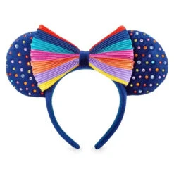 Disney Minnie Mouse Striped Rainbow Ear Headband