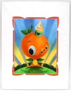 Disney Kristin Tercek "Sweet Sunshine" Orange Bird 14x18" Matted Print