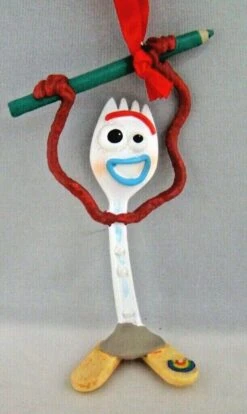 Disney Toy Story 4 Forky Ornament With Green Colored Pencil